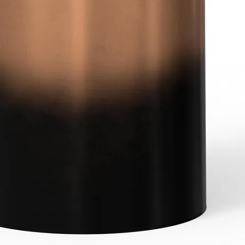 Miniatura 7 de SIMPLIHOME Curtis - Mesa cilíndrica industrial de metal de 16 pulgadas de ancho en negro degradado/cobre, totalmente montada, para sala de estar