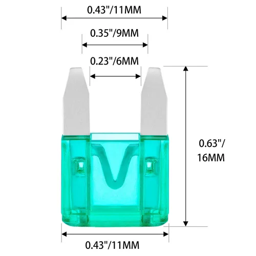 Miniatura 2 de UZAKA Paquete de 100 fusibles automáticos de 20 amperios, APM/ATM, 32 V, mini cuchilla, fusibles estilo cuchilla de 20 A, fusibles para automóvil