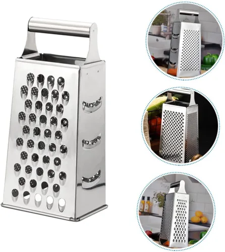 Miniatura 3 de Rallador de queso grande de acero inoxidable, cortador de verduras manual rotativo de cocina, ralladores de rebanadores de queso multifunción