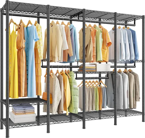 Miniatura 8 de Raybee Perchero de Ropa de Servicio Pesado Capacidad de Carga 795 LBS Percheros de Ropa Portátiles para Colgar Ropa Perchero Ajustable, 56" An x 16