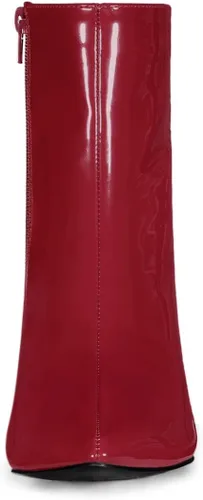 Miniatura 2 de Allegra K Botines con cremallera y tacón grueso para mujer
