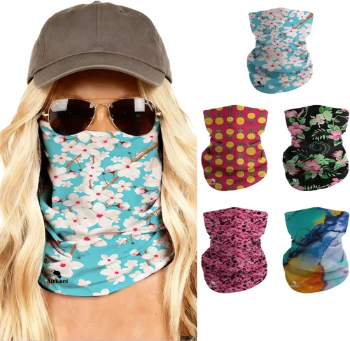 Miniatura 31 de Máscara facial para hombres y mujeres, protección solar UPF 30+, transpirable, bandana para motocicleta, senderismo, pesca