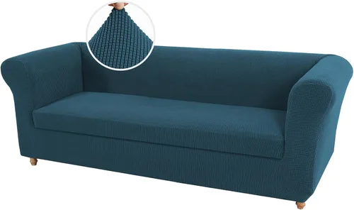 Miniatura 42 de UNBBRRL Funda de sofá Chesterfield de jacquard elástico, fundas de cojín gruesas para sofá, protector de muebles para sala de estar