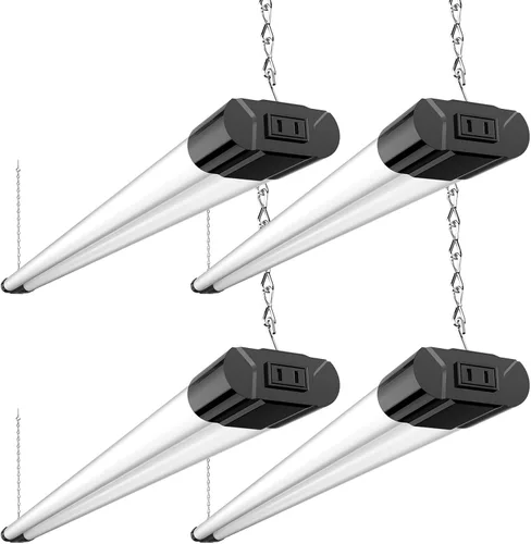 Miniatura 8 de BBOUNDER Lámpara LED de 2 pies para tienda, súper brillante, 2200 lúmenes, luz blanca fría de 6500 K, montaje en techo o colgante, iluminación Blanco