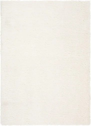 SAFAVIEH Flokati Shag Collection - Alfombra decorativa, 2 pies 3 pulgadas x 4 pies, color marfil, diseño sólido, no desprende pelusa y de fácil