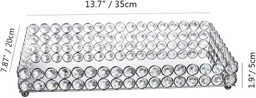 Miniatura 2 de Feyarl Bandeja de perfume de cristal con superficie espejada, para cosméticos, joyería, anillos, aretes, organizador de baratijas, almacenamiento