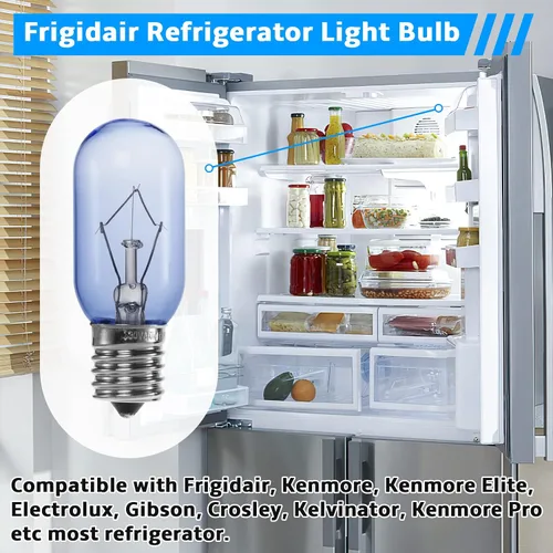 Miniatura 3 de 297048600 Bombilla para refrigerador 40 W para Frigidaire Kenmore Whirlpool KitchenAid Electrolux 241552802 AP3770086 AP3867287 AH976993 EA976993