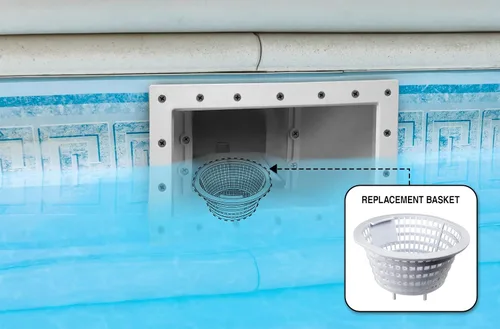 Miniatura 4 de Poolmaster 32344 Cesta de repuesto para desnatador de piscina de alto perfil, color blanco