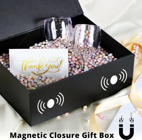 Miniatura 6 de HavrePac Paquete de 4 Cajas de Regalo Grandes 35x23x11 cm Cajas de Regalo de Lujo con Tapas, Caja de Regalo con Cierre Magnético para Empaquetado