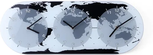 Miniatura 4 de NEXTIME Reloj de pared Mondial, transparente, (NT8108)