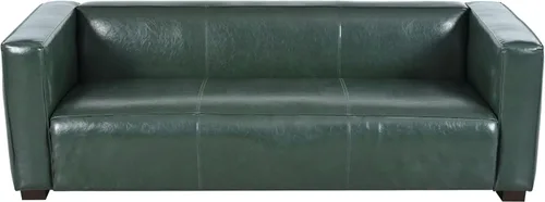 Miniatura 8 de Sofá de asiento profundo moderno de 3 plazas con patas de madera de abedul, sofá de cuero de 80.25 pulgadas, sofá tapizado suave para sala de estar