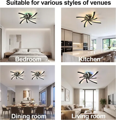 Miniatura 6 de Ceiling Lighting Fixtures, Multi Color Led Ceiling Light, Rgb Ceiling Light Led ceiling light, Indoor dimmable light, Can control color lights