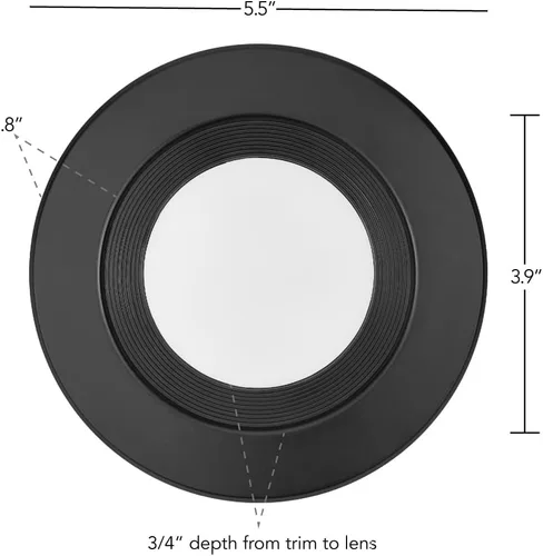 Miniatura 7 de Maxxima 4 pulg. Luz de techo empotrada LED de 5 CCT, 800 lúmenes, con conexión rápida E-26, color seleccionable 2700K-5000K