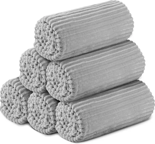 Miniatura 61 de Buryeah 6 Piezas Manta de Franela a Granel 50 x 60 pulgadas Manta para Pijamadas Boda al Aire Libre Manta Ligera, Certificado Oeko-tex Standard 100