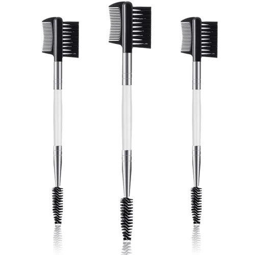Miniatura 7 de Patelai - 3 cepillos para cejas, separador de peine de pestañas, 3 moldeadores de pestañas de cabeza y cepillo de cejas, peine doble, herramienta