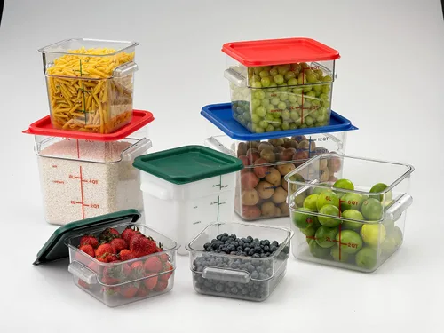 Miniatura 9 de Carlisle FoodService Products Squares - Recipiente cuadrado para almacenamiento de alimentos con diseño apilable para catering, bufés, restaurantes