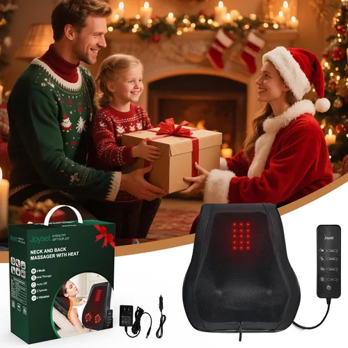 Miniatura 9 de Joyset - Masajeador de espalda con calor, cojín para silla Shiatsu para espalda baja Upper & Lower Back 2-Level Heat, 16 Nodes Bidirectional Deep