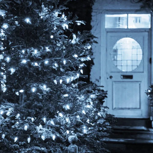 Miniatura 3 de Dazzle Bright Tira de luces de Navidad C6, 100 LED de 33 pies, luces de Navidad para exteriores, impermeables, conectables, 8 modos de luces