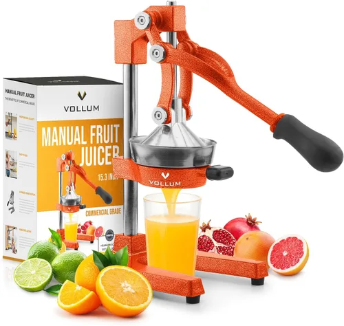 Miniatura 11 de Vollum Exprimidor manual de cítricos, exprimidor de cítricos de grado comercial, exprimidor de jugo de naranja para naranjas, limones, limas, acero