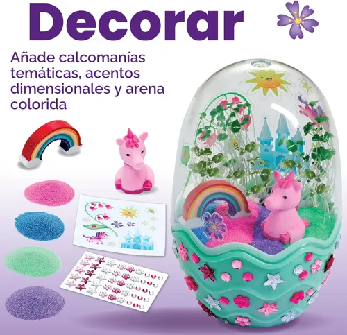 Miniatura 6 de Creativity for Kids Mini Garden - Kit de terrario de unicornio mágico, regalos de unicornio para niñas, manualidades para niños, juguetes