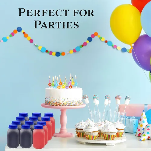 Miniatura 3 de Cornucopia Brands Paquete de 12 botellas de leche de plástico de 8 onzas, sin BPA, aptas para lavavajillas, multiuso para leche, jugo, batidos