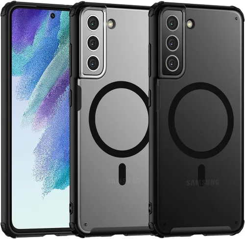 Miniatura 16 de TIANNIUKE Funda Magnética para Samsung Galaxy S21 5G, Mate Translúcida Anti-Huellas Dactilares, Compatible con MagSafe, Ajuste Delgado a Prueba