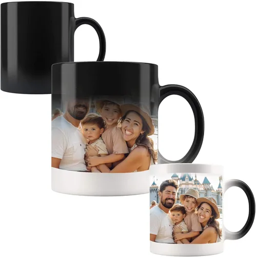 Miniatura 2 de QOMOLANGMA 36 tazas de 11 onzas que cambian de color de sublimación en blanco, taza mágica que cambia a todo color para transferencia de prensa
