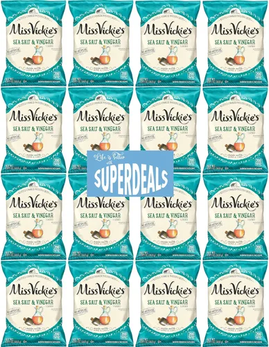 Miniatura 13 de Papas Fritas Cocidas en Caldero de Miss Vickie's Paquete de Valor Empaquetado por SUPERDEALS Bolsa de 1.375 Oz Paquete de Variedad Supremo de 5