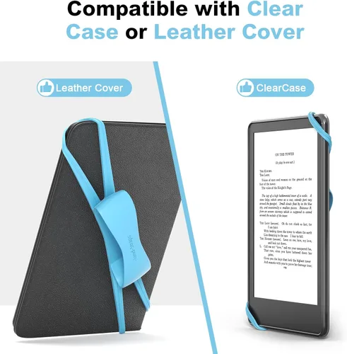 Miniatura 5 de Paquete de 2 correas de mano cómodas para Kindle y tabletas, accesorios Kindle para leer en la cama, soporte de agarre seguro y ligero
