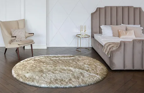 Miniatura 13 de Alfombra de lujo de piel de oveja sintética Alfombra esponjosa para dormitorio, sala de estar, habitación de los niños, alfombra suave