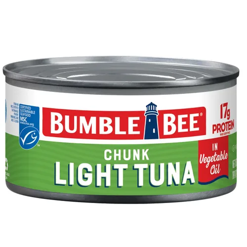 Miniatura 22 de Bumble Bee - Atún en trozos ligero en agua, lata de 340 g - Atún Skipjack capturado salvajemente - 17 g de proteína por porción - MSC Certificado