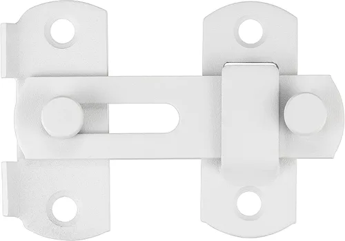 Miniatura 7 de INIRET Paquete de 4 pestillos para puerta de granero, 2.75 x 2.02 pulgadas, acero inoxidable blanco mate, cerraduras de puerta abatible, cerradura