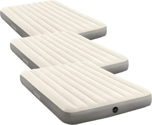 Miniatura 11 de Intex Colchón de aire estándar 64101E Dura-Beam de altura individual: Fiber-Tech, tamaño individual, altura de cama de 10 pulgadas, capacidad