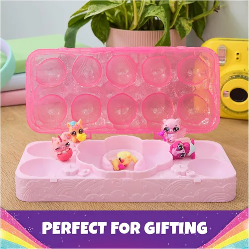Miniatura 7 de Hatchimals Alive, Rainbow Splash Cartón de Huevos, 5 Mini Figuras en Huevos de Revelación de Color y 10 Accesorios, Regalos y Rellenos de Media