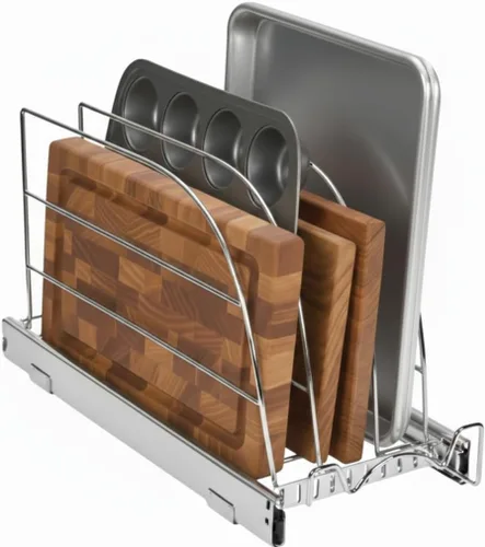 HOLDN' STORAGE Organizador extraíble para utensilios de horno, tabla de cortar y bandejas, divisores ajustables, resistente, garantía limitada de