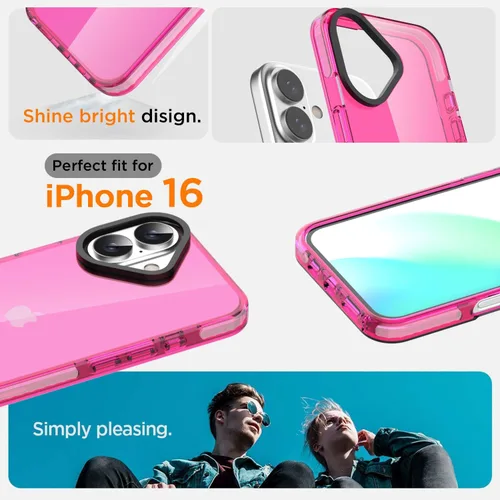 Miniatura 265 de AICase Funda protectora para iPhone 16 compatible con iPhone 16, delgada, ligera, transparente [no amarillenta] Diseño vibrante