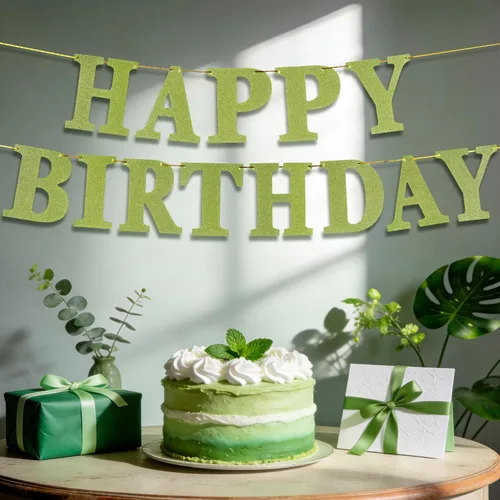 Miniatura 4 de Cartel de feliz cumpleaños para decoraciones de fiesta de cumpleaños (aguamarina)