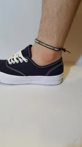 Miniatura 6 de Infinityee888 - Tobillera con cuentas de amazonita de 10 pulgadas, tejida con cordón de cuero, hecha a mano, estilo hippie, bohemio, unisex, idea