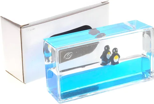 Miniatura 7 de PowerTRC Pisapapeles de pingüino líquido Juguete calmante y relajante Juguetes para autismo Juguetes de escritorio