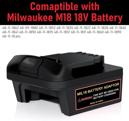 Miniatura 4 de Adaptador de corriente para herramientas Milwaukee M18 a DeWalt de 20 V, convertidor de batería ligero para herramientas eléctricas Dewalt