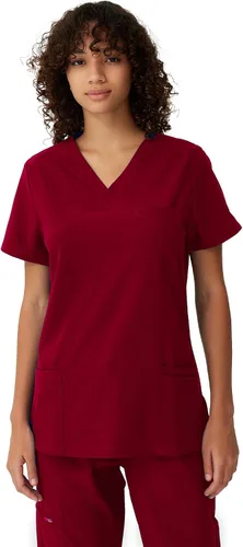 Miniatura 27 de floralhue Uniformes médicos para mujeres, blusas de uniforme médico suaves con cuello en V, uniforme médico elástico con 4 bolsillos, transpirable