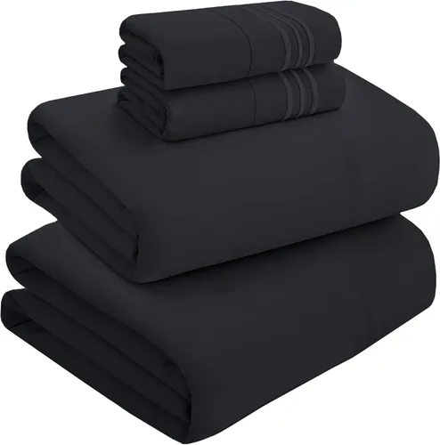 Miniatura 52 de Mocassi Juego de sábanas de lujo de 4 piezas, calidad prémium de hotel de 1800 hilos, ajuste fácil, sábanas y fundas de almohada resistentes a