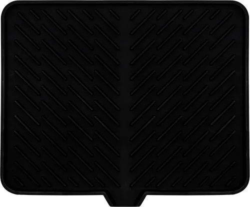 Miniatura 2 de Luxet Alfombrilla de silicona para secar platos con borde de drenaje integrado, almohadilla de secado higiénica, bandeja resistente compacta y fácil
