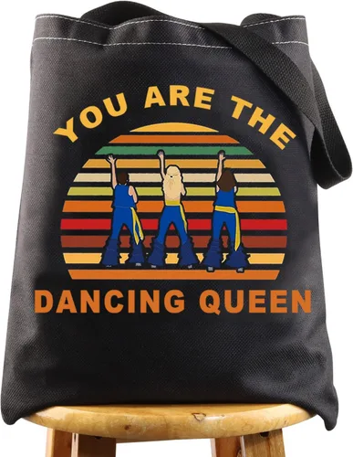 Miniatura 9 de LEVLO Bolsa de maquillaje de comedia musical Mamma Fans Gift You Are The Dancing Queen Bolsa de maquillaje con cremallera, Reina bailando, Bolsa