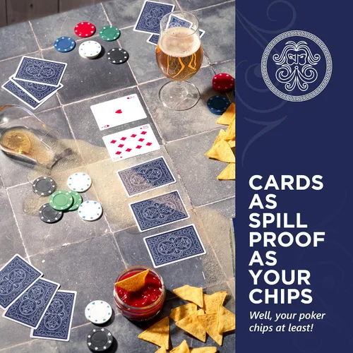 Miniatura 3 de Baraja pesada de cartas ideal para exteriores Naipes impermeables resistentes al viento Cartas de póquer protegidas de plástico grueso