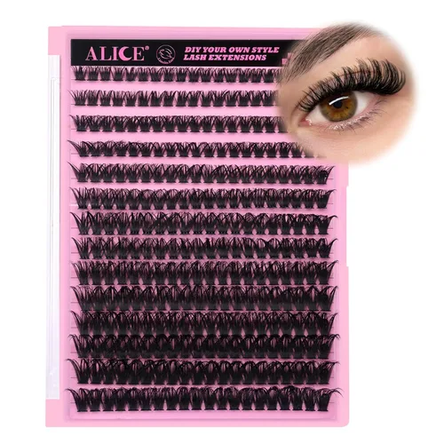 Miniatura 29 de Kit de extensión de pestañas DIY racimos de pestañas D-Curly voluminosos, pestañas individuales, kit de extensión de pestañas con herramienta