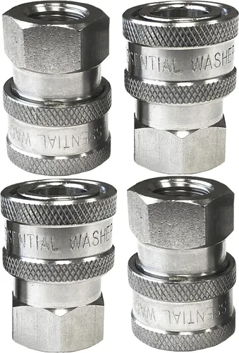 Miniatura 15 de Essential Washer Enchufe macho NPT de 1/4 pulgadas de acero inoxidable Accesorios de conexión rápida para lavadora a presión 5000 PSI Juego