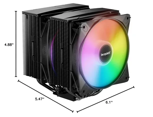 Miniatura 8 de be quiet! Pure Rock Pro 3 LX Enfriador de aire para CPU 6 tubos de calor de alto rendimiento de 6mm con tecnología HDT Ventilador ARGB PWM