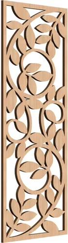 Miniatura 123 de 9 3/8"W x 24 3/8"H x 1/4"T Utica Decorativo Fretwork Madera Paneles de Pared, Abedul
