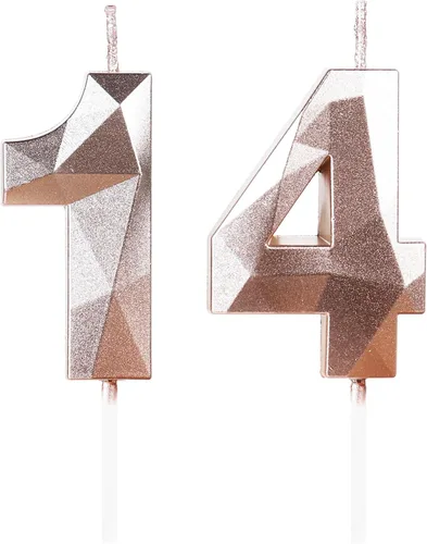 Miniatura 170 de Velas de cumpleaños número 15, velas número 15, velas de feliz cumpleaños de oro rosa para pastel, decoraciones de cobertura de pastel de diseño 3D